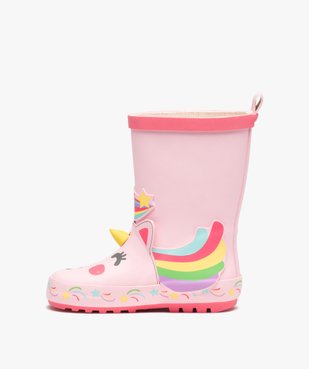 Bottes de pluie fille en caoutchouc fantaisie licorne vue3 - LOVELY WINGS - GEMO