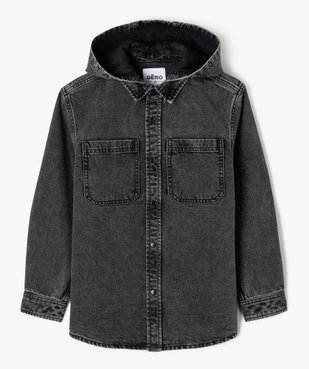 Chemise en jean avec capuche amovible garçon vue1 - GEMO (JUNIOR) - GEMO