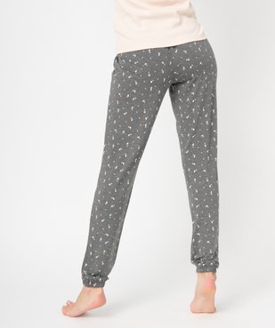 Pantalon de pyjama en maille fine avec bas resserré femme vue3 - GEMO 4G FEMME - GEMO