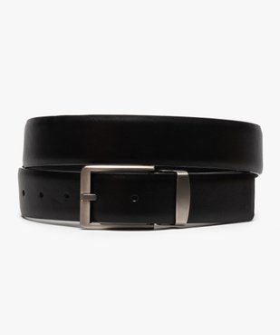 Ceinture homme unie avec boucle en métal brossé vue1 - GEMO (ACCESS) - GEMO