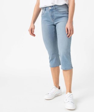 Pantacourt femme en jean coupe Slim vue1 - GEMO(FEMME PAP) - GEMO