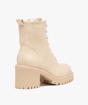 Boots à talon et épaisse semelle crantée femme vue4 - GEMO(URBAIN) - GEMO