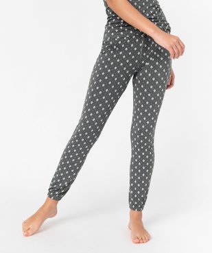 Pantalon de pyjama en maille fine avec bas resserré femme vue1 - GEMO 4G FEMME - GEMO