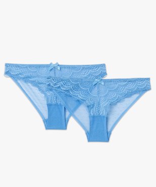 Culottes en dentelle et tulle femme (lot de 2) vue4 - GEMO(HOMWR FEM) - GEMO