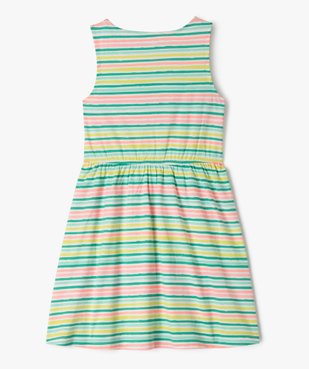 Robe sans manches à motifs fleuris fille vue3 - GEMO (ENFANT) - GEMO