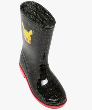 Bottes de pluie à semelle crantée contrastante Pikachu - Pokemon vue5 - POKEMON - GEMO