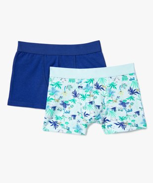 Boxer en coton stretch imprimé jungle garçon (lot de 2) vue1 - GEMO 4G GARCON - GEMO