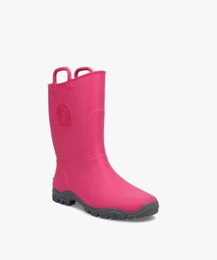 Bottes de pluie fille unies avec anses sur le col – Boatilus vue2 - BOATILUS - GEMO