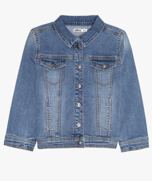 Veste en jean fille à boutons-pression vue2 - GEMO (ENFANT) - GEMO