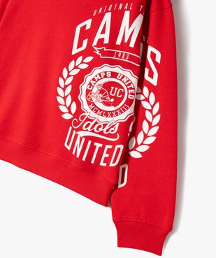 Sweat en molleton imprimé fille - Camps United vue2 - CAMPS - GEMO