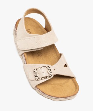 Sandales fille unies avec semelle à motifs et brides fantaisie - Kickers vue5 - KICKERS - GEMO