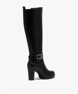 Bottes femme unies à talon haut et semelle crantée vue4 - GEMO(URBAIN) - GEMO