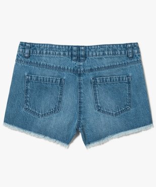 Short en jean à empiècements macramé vue2 - GEMO (JUNIOR) - GEMO