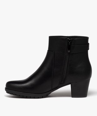 Boots femme unies à talon avec semelle crantée vue3 - GEMO(URBAIN) - GEMO