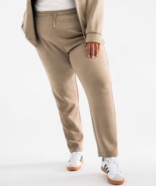 Pantalon en maille avec ceinture élastique femme grande taille vue1 - GEMO(FEMME PAP) - GEMO