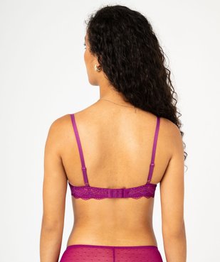 Soutien-gorge à armatures forme corbeille en dentelle vue2 - GEMO(HOMWR FEM) - GEMO