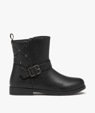 Boots fille unies à boucle avec détails fantaisie vue1 - GEMO (ENFANT) - GEMO