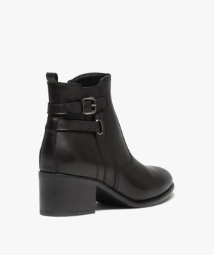 Boots à talon dessus cuir et brides femme - Tanéo vue4 - TANEO - GEMO