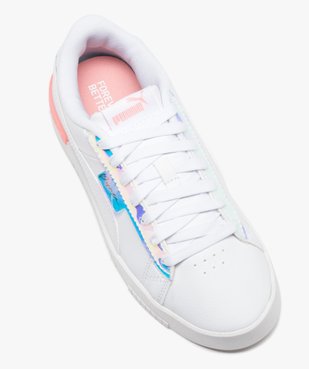 Baskets fille dessus en cuir uni à lacets avec détail métallisé - Puma vue5 - PUMA - GEMO