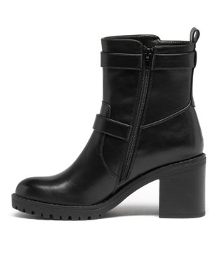 Boots à talon haut, semelle crantée et brides femme vue3 - GEMO(URBAIN) - GEMO