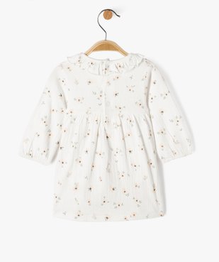 Robe à motifs fleuris avec body intégré bébé fille vue5 - GEMO 4G BEBE - GEMO