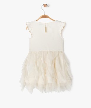 Robe de cérémonie avec jupe en tulle pailleté bébé fille vue3 - GEMO(BEBE DEBT) - GEMO