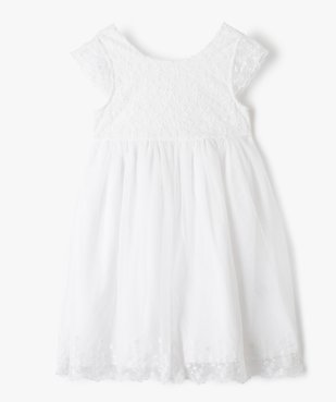 Robe de cérémonie fille en tulle à dos en V vue1 - GEMO (ENFANT) - GEMO