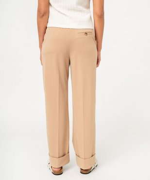 Pantalon de tailleur droit en maille souple femme vue5 - GEMO(FEMME PAP) - GEMO