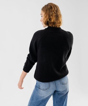 Pull à torsades avec strass brodés femme vue3 - GEMO(FEMME PAP) - GEMO