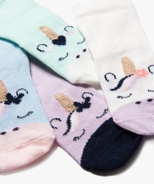 Chaussettes à motifs licorne bébé fille (lot de 5) vue2 - GEMO 4G BEBE - GEMO