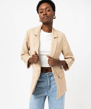 Veste blazer à manches 3/4 femme vue1 - GEMO(FEMME PAP) - GEMO