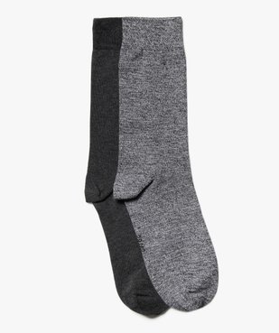 Chaussettes hautes en coton stretch homme (lot de 2) vue1 - GEMO(HOMWR HOM) - GEMO