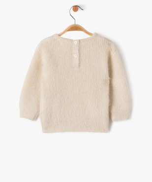 Pull en maille douillette avec broderies bébé fille - LuluCastagnette vue3 - LULUCASTAGNETTE - GEMO