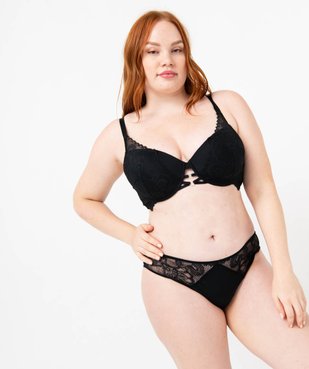 Soutien-gorge grande taille emboîtant à armatures et coques fines vue3 - GEMO(HOMWR FEM) - GEMO