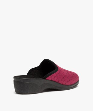 Chaussons mules confort en velours imprimé femme vue4 - G'FLEX - GEMO