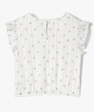 Blouse fille à motifs fleuris et rayures scintillantes vue3 - GEMO (ENFANT) - GEMO