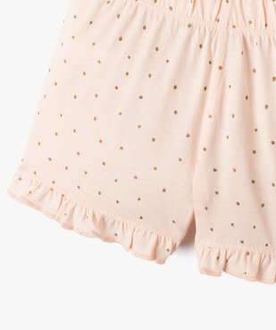 Pyjashort 2 pièces à volants avec motif chaton bébé fille vue3 - GEMO 4G BEBE - GEMO