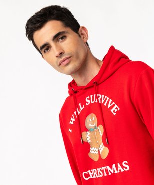 Sweat de Noël à capuche homme vue2 - GEMO (HOMME) - GEMO