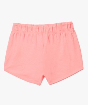 Short fluide en coton avec taille élastiquée vue2 - GEMO (JUNIOR) - GEMO