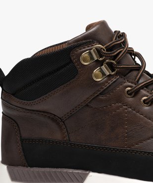 Baskets homme mid-cut à col moussé et semelle crantée vue6 - GEMO (CASUAL) - GEMO