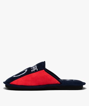 Chaussons homme mules plates en velours - Mbappé vue3 - FFF - GEMO