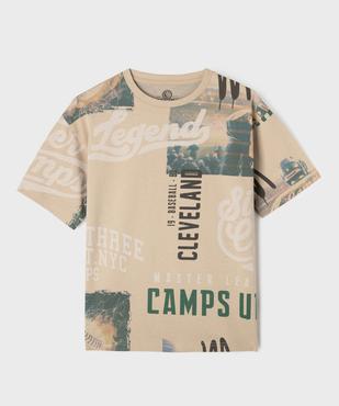 Tee-shirt manches courtes imprimé baseball garçon - Camps United vue2 - CAMPS GEMO FOR GOOD - GEMO