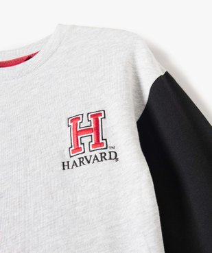 Sweat fille avec manches contrastantes - Harvard vue3 - HARVARD - GEMO