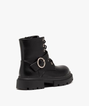 Boots esprit biker avec semelle crantée fille vue4 - GEMO (ENFANT) - GEMO