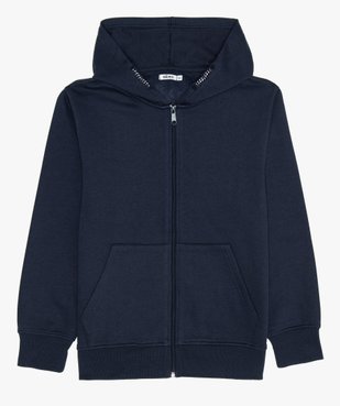 Sweat garçon à capuche avec fermeture zippée vue1 - GEMO (JUNIOR) - GEMO