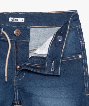 Bermuda garçon en denim extensible avec revers vue2 - GEMO (JUNIOR) - GEMO