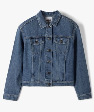 Veste fille en jean avec marques d'usures vue2 - GEMO (ENFANT) - GEMO