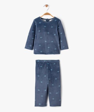 Pyjama en velours 2 pièces à motifs ourson bébé garçon vue1 - GEMO(BB COUCHE) - GEMO