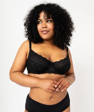 Soutien-gorge emboitant à armatures en dentelle grande taille vue1 - GEMO(HOMWR FEM) - GEMO