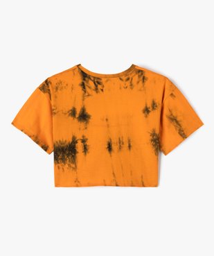 Tee-shirt large et court tie-and-dye fille vue3 - GEMO (JUNIOR) - GEMO